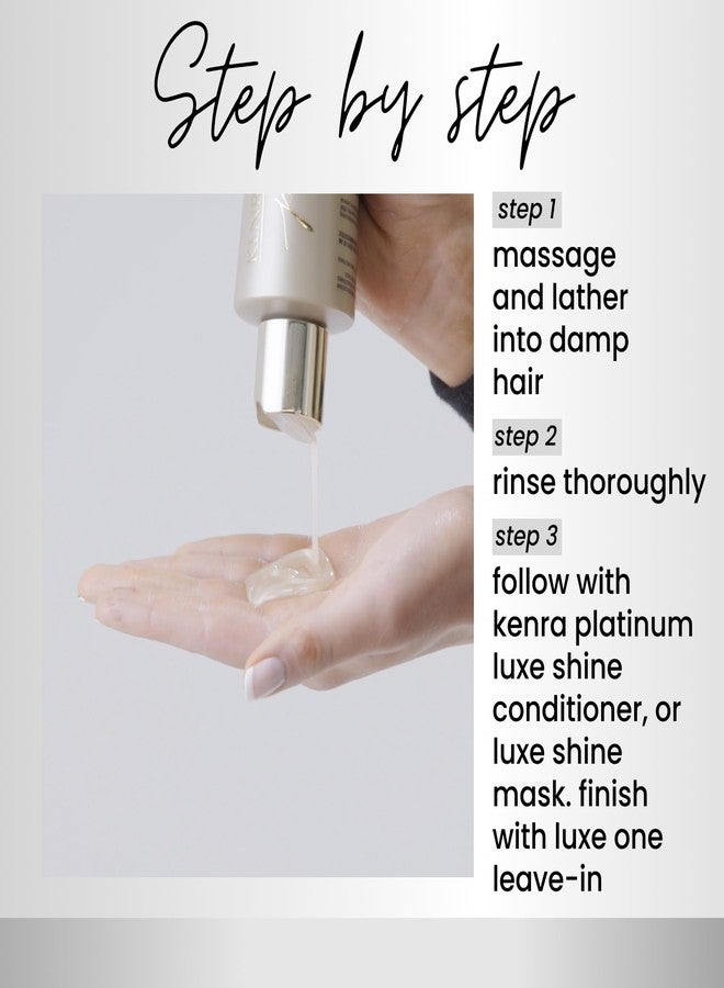 كينرا شامبو كينرا بروفيشنال بلاتينيوم لوكس شاين | غني بالذهب | شامبو حريري لامع | يحول الشعر الباهت والفاقد للحيوية إلى شعر جذاب وكثيف | مناسب لجميع أنواع الشعر | 31.5 أونصة سائلة - Image 4